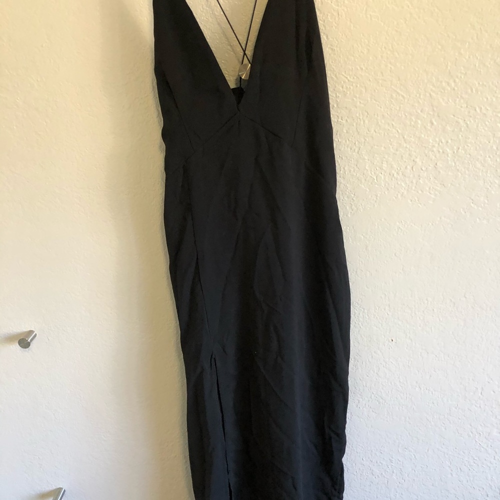 Black nasty gal midi dress